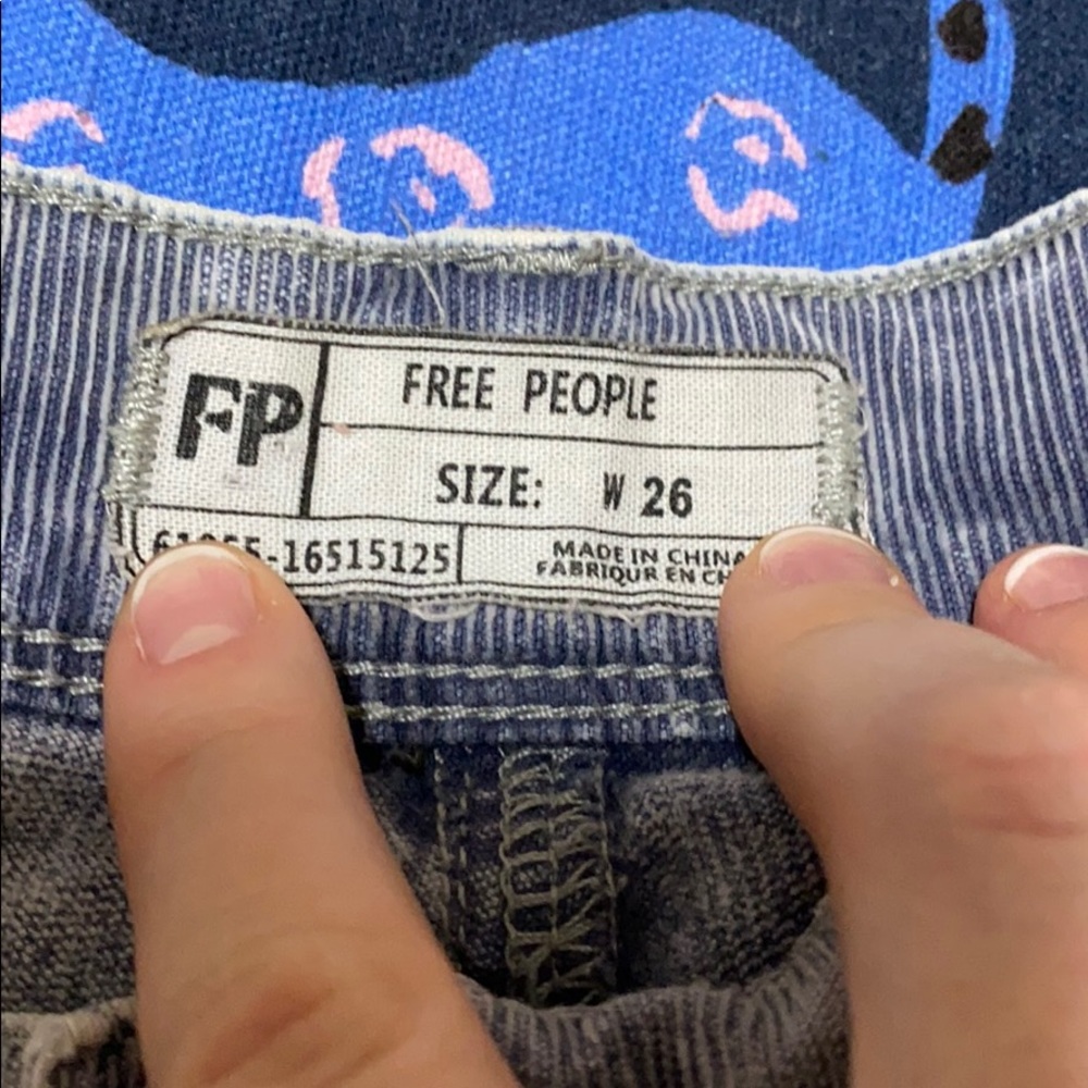 Free people corduroys size 26 distressed Grey